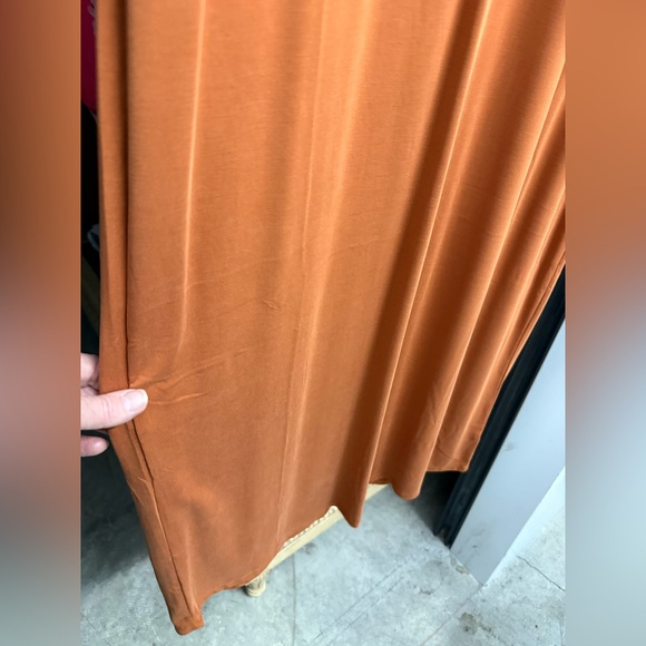 Zenana Modal dress Terracotta Midi Maxi Tshirt T-Shirt short sleeve tencel - Picture 8 of 10